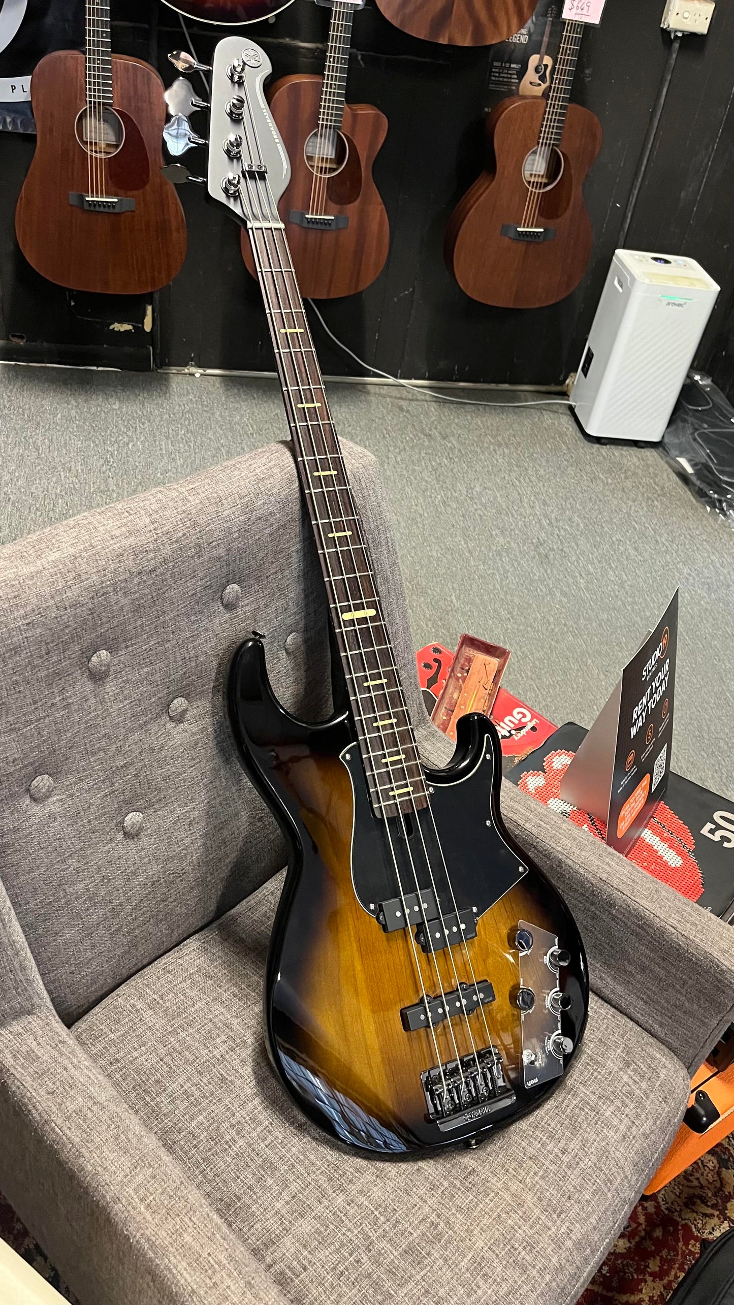 Yamaha BB734A Bass Guitar, Dark Coffee Sunburst