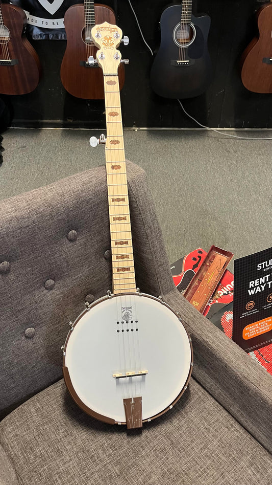 Deering Goodtime Deco 5 string Deco Openback banjo with Kavanjo pickup Goodtime-G-AED