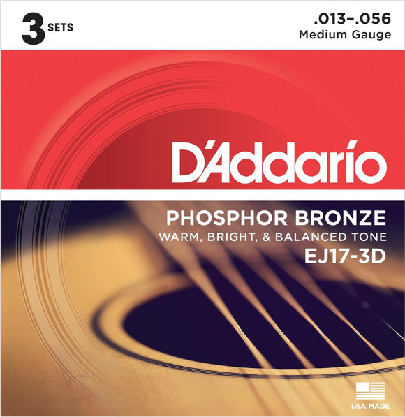 Daddario EJ17-3D 3 Pack