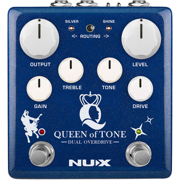 NU-X Verdugo Series Queen Of Tone Dual Overdrive Effects Pedal Dual Overdrive in a Stompbox
