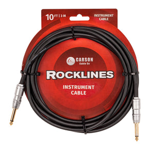 Carson Rocklines Noiseless Guitar Cable, Black